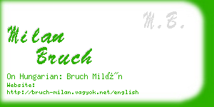 milan bruch business card